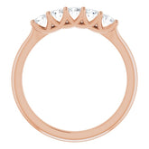 14K Rose 3/8 CTW Natural Diamond Anniversary Band